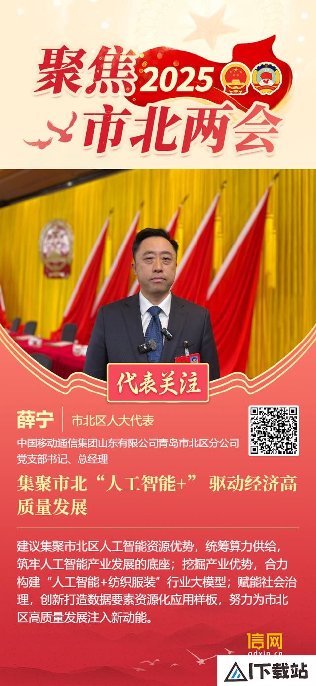 市北区人大代表薛宁：集聚市北“人工智能+”驱动经济高质量发展