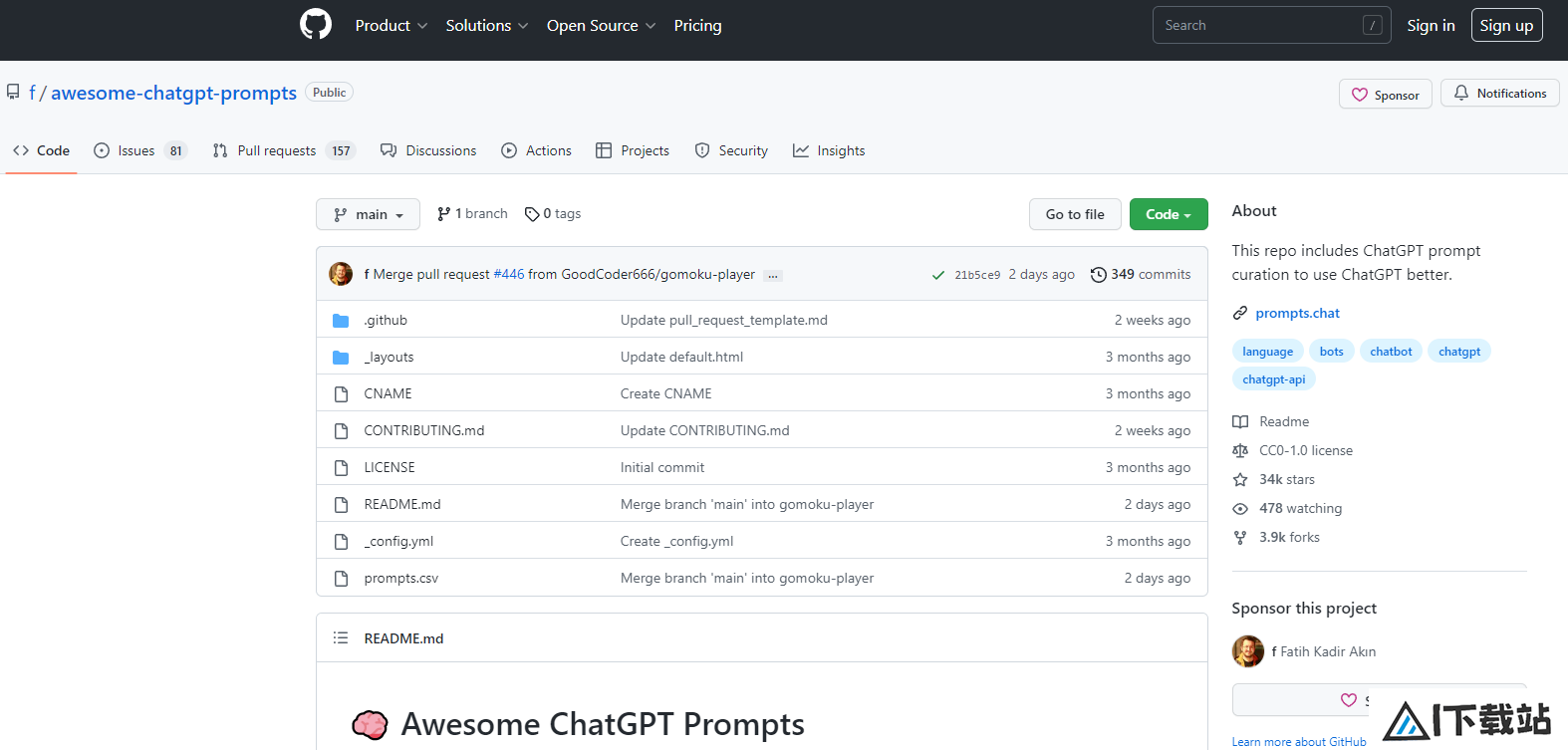 Awesome ChatGPT prompts