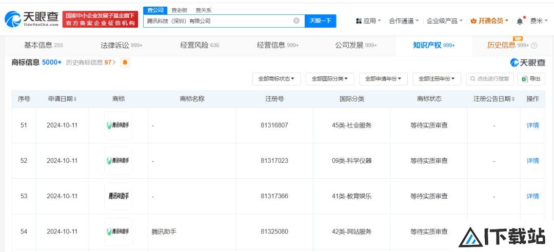 腾讯申请注册腾讯AI助手商标 腾讯申请注册腾讯AI助手商标