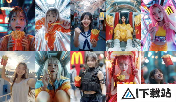 麦当劳AI美女广告火爆 11个AI少女为薯条打call引热议