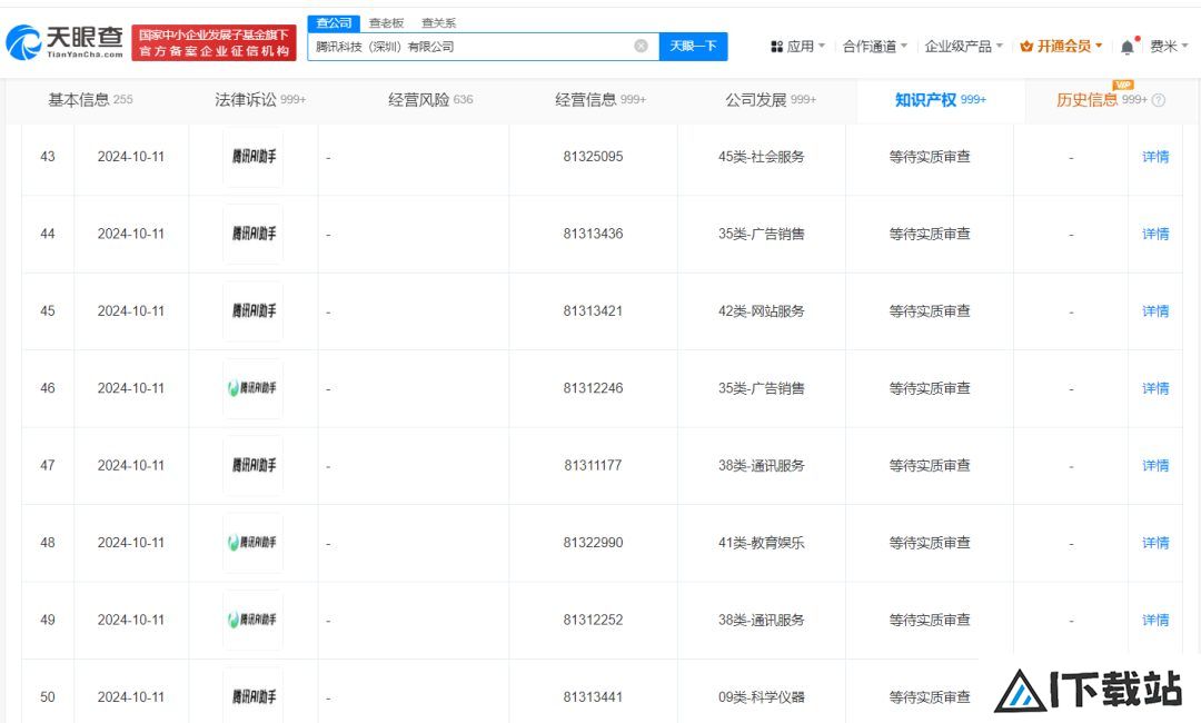 腾讯申请注册腾讯AI助手商标